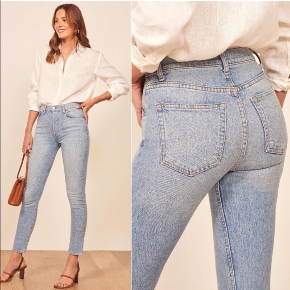 Reformation Serena High Skinny Buttonfly  Jeans in Montego Size 31